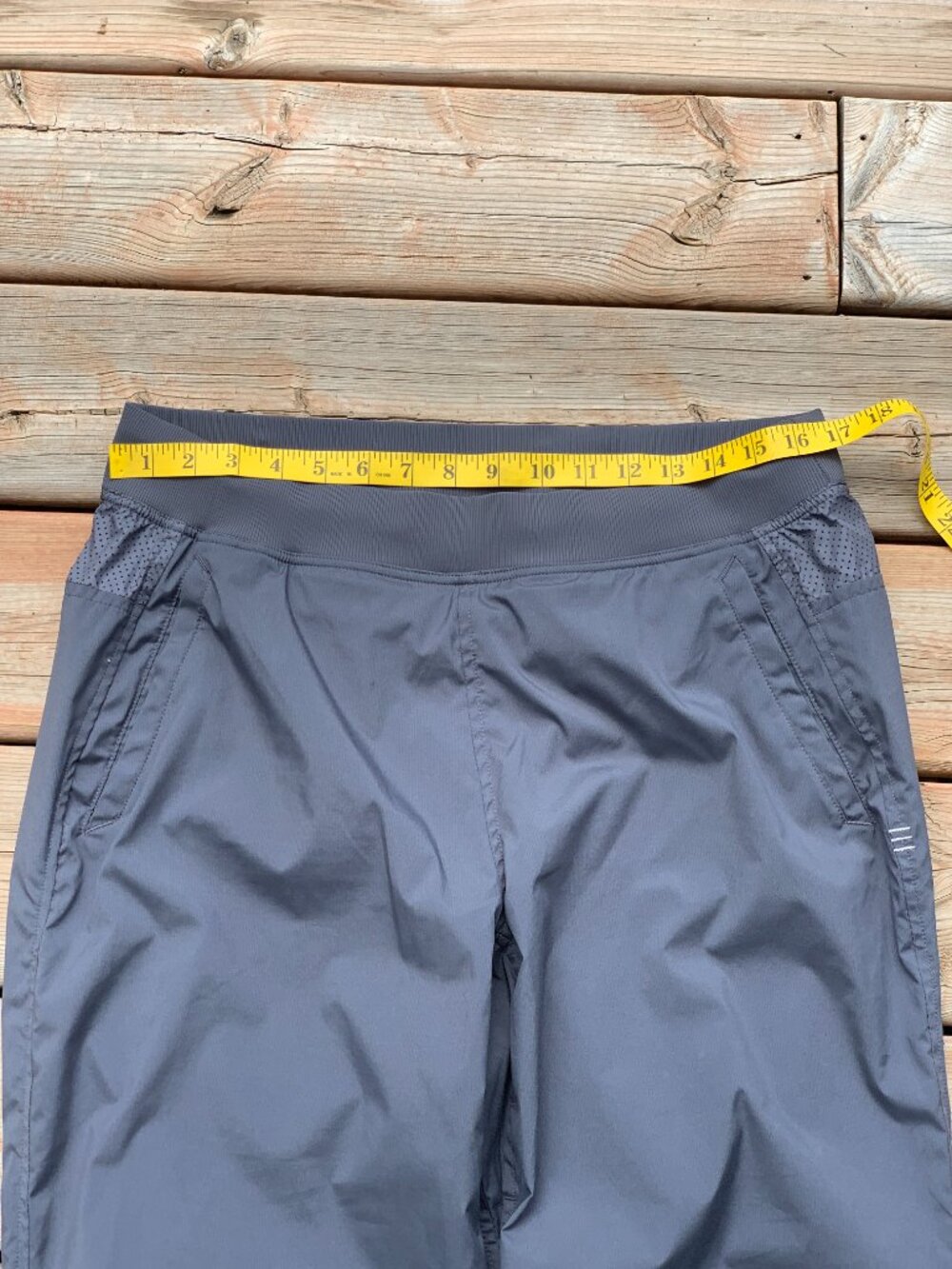 Lululemon Pacific Run Pant Mens L Gray Zip Pocket Calf Athletic Training Cycling - Picture 8 of 12